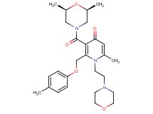 3-{[(2R*,6S*)-2,6-dimethyl-4-morpholinyl]carbonyl}-6-methyl-2-[(4-methylphenoxy)methyl]-1-[2-(4-morpholinyl)ethyl]-4(1H)-pyridinone