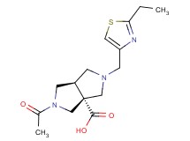 (3aR*,6aR*)-2-acetyl-5-[(2-ethyl-1,3-thiazol-4-yl)methyl]hexahydropyrrolo[3,4-c]pyrrole-3a(1H)-carboxylic acid