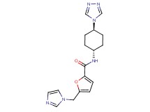 5-(1H-imidazol-1-ylmethyl)-N-[trans-4-(4H-1,2,4-triazol-4-yl)cyclohexyl]-2-furamide