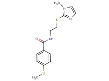 N-{2-[(1-methyl-1H-imidazol-2-yl)thio]ethyl}-4-(methylthio)benzamide
