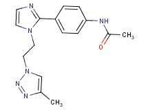 N-(4-{1-[2-(4-methyl-1H-1,2,3-triazol-1-yl)ethyl]-1H-imidazol-2-yl}phenyl)acetamide