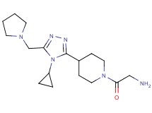 (2-{4-[4-cyclopropyl-5-(1-pyrrolidinylmethyl)-4H-1,2,4-triazol-3-yl]-1-piperidinyl}-2-oxoethyl)amine dihydrochloride