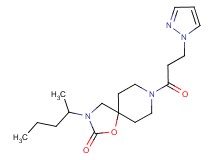 3-(1-methylbutyl)-8-[3-(1H-pyrazol-1-yl)propanoyl]-1-oxa-3,8-diazaspiro[4.5]decan-2-one