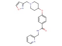 4-{[1-(3-isoxazolylmethyl)-4-piperidinyl]oxy}-N-(2-pyridinylmethyl)benzamide