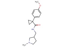 1-(4-methoxyphenyl)-N-[(1-methylpyrrolidin-3-yl)methyl]cyclopropanecarboxamide