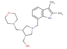 [(3R*,4S*)-1-[(2,3-dimethyl-1H-indol-7-yl)methyl]-4-(morpholin-4-ylmethyl)pyrrolidin-3-yl]methanol