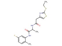 2-({[2-(ethylthio)-1,3-thiazol-4-yl]acetyl}amino)-N-(5-fluoro-2-methylphenyl)propanamide