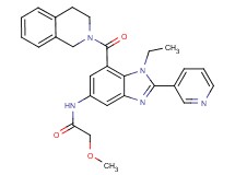 N-[7-(3,4-dihydro-2(1H)-isoquinolinylcarbonyl)-1-ethyl-2-(3-pyridinyl)-1H-benzimidazol-5-yl]-2-methoxyacetamide