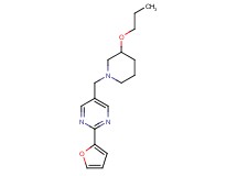 2-(2-furyl)-5-[(3-propoxypiperidin-1-yl)methyl]pyrimidine