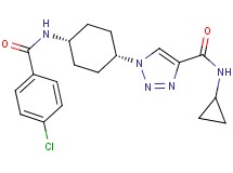 1-{cis-4-[(4-chlorobenzoyl)amino]cyclohexyl}-N-cyclopropyl-1H-1,2,3-triazole-4-carboxamide