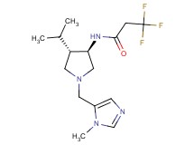3,3,3-trifluoro-N-{rel-(3R,4S)-4-isopropyl-1-[(1-methyl-1H-imidazol-5-yl)methyl]-3-pyrrolidinyl}propanamide dihydrochloride