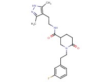 N-[2-(3,5-dimethyl-1H-pyrazol-4-yl)ethyl]-1-[2-(3-fluorophenyl)ethyl]-6-oxo-3-piperidinecarboxamide