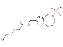 N-{[5-(methylsulfonyl)-5,6,7,8-tetrahydro-4H-pyrazolo[1,5-a][1,4]diazepin-2-yl]methyl}-2-(propylthio)acetamide