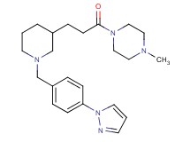 1-methyl-4-(3-{1-[4-(1H-pyrazol-1-yl)benzyl]-3-piperidinyl}propanoyl)piperazine