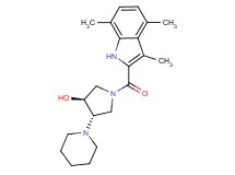 (3S*,4S*)-4-(1-piperidinyl)-1-[(3,4,7-trimethyl-1H-indol-2-yl)carbonyl]-3-pyrrolidinol