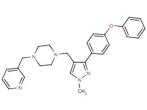 1-{[1-methyl-3-(4-phenoxyphenyl)-1H-pyrazol-4-yl]methyl}-4-(3-pyridinylmethyl)piperazine
