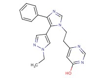 6-{2-[5-(1-ethyl-1H-pyrazol-4-yl)-4-phenyl-1H-imidazol-1-yl]ethyl}pyrimidin-4-ol