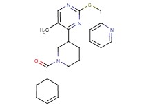 4-[1-(3-cyclohexen-1-ylcarbonyl)-3-piperidinyl]-5-methyl-2-[(2-pyridinylmethyl)thio]pyrimidine