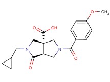 (3aR*,6aS*)-2-(cyclopropylmethyl)-5-(4-methoxybenzoyl)-1-oxohexahydropyrrolo[3,4-c]pyrrole-3a(1H)-carboxylic acid