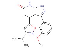 4-(3-isopropylisoxazol-5-yl)-3-(3-methoxyphenyl)-1,4,5,7-tetrahydro-6H-pyrazolo[3,4-b]pyridin-6-one