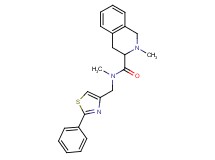 N,2-dimethyl-N-[(2-phenyl-1,3-thiazol-4-yl)methyl]-1,2,3,4-tetrahydro-3-isoquinolinecarboxamide