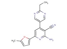 2-amino-4-(2-ethylpyrimidin-5-yl)-6-(5-methyl-2-furyl)nicotinonitrile