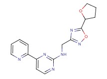 4-(2-pyridinyl)-N-{[5-(tetrahydro-2-furanyl)-1,2,4-oxadiazol-3-yl]methyl}-2-pyrimidinamine