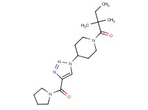 1-(2,2-dimethylbutanoyl)-4-[4-(pyrrolidin-1-ylcarbonyl)-1H-1,2,3-triazol-1-yl]piperidine