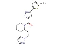 1-{[3-(5-methyl-2-thienyl)-1H-pyrazol-5-yl]carbonyl}-2-[2-(1H-pyrazol-1-yl)ethyl]piperidine