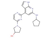 1-{2-[6-(cyclopentylamino)-1H-pyrrolo[2,3-b]pyridin-4-yl]pyrimidin-4-yl}pyrrolidin-3-ol
