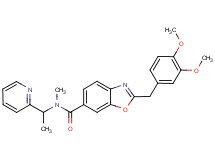 2-(3,4-dimethoxybenzyl)-N-methyl-N-[1-(2-pyridinyl)ethyl]-1,3-benzoxazole-6-carboxamide