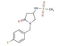 N-[1-(4-fluorobenzyl)-5-oxo-3-pyrrolidinyl]methanesulfonamide