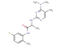 2-{[4-(dimethylamino)-5-methylpyrimidin-2-yl]amino}-N-(5-fluoro-2-methylphenyl)propanamide