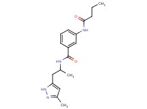 3-(butyrylamino)-N-[1-methyl-2-(3-methyl-1H-pyrazol-5-yl)ethyl]benzamide