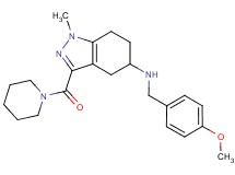 N-(4-methoxybenzyl)-1-methyl-3-(1-piperidinylcarbonyl)-4,5,6,7-tetrahydro-1H-indazol-5-amine