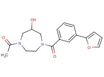 1-acetyl-4-[3-(2-furyl)benzoyl]-1,4-diazepan-6-ol