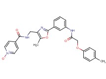 N-{[5-methyl-2-(3-{[(4-methylphenoxy)acetyl]amino}phenyl)-1,3-oxazol-4-yl]methyl}isonicotinamide 1-oxide