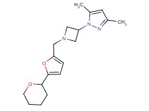 3,5-dimethyl-1-(1-{[5-(tetrahydro-2H-pyran-2-yl)-2-furyl]methyl}azetidin-3-yl)-1H-pyrazole