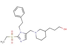 3-(1-{[2-(ethylsulfonyl)-1-(2-phenylethyl)-1H-imidazol-5-yl]methyl}-3-piperidinyl)-1-propanol