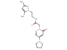 N-[2-(3,5-dimethyl-1H-pyrazol-1-yl)ethyl]-2-[6-oxo-4-(1-pyrrolidinyl)-1(6H)-pyridazinyl]acetamide