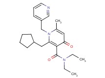 2-(cyclopentylmethyl)-N,N-diethyl-6-methyl-4-oxo-1-(3-pyridinylmethyl)-1,4-dihydro-3-pyridinecarboxamide