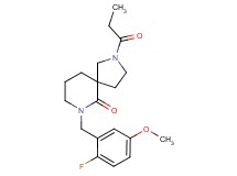 7-(2-fluoro-5-methoxybenzyl)-2-propionyl-2,7-diazaspiro[4.5]decan-6-one