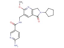 6-amino-N-[(6-cyclopentyl-2-methoxy-5-oxo-6,7-dihydro-5H-pyrrolo[3,4-b]pyridin-3-yl)methyl]nicotinamide