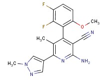 2-amino-4-(2,3-difluoro-6-methoxyphenyl)-5-methyl-6-(1-methyl-1H-pyrazol-4-yl)nicotinonitrile
