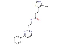3-(4-methyl-1,3-thiazol-5-yl)-N-[2-(4-phenyl-2-pyrimidinyl)ethyl]propanamide