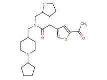 2-(5-acetyl-3-thienyl)-N-[(1-cyclopentyl-4-piperidinyl)methyl]-N-(tetrahydro-2-furanylmethyl)acetamide