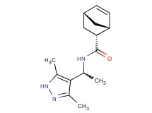 rel-(1R,2R,4R)-N-[1-(3,5-dimethyl-1H-pyrazol-4-yl)ethyl]bicyclo[2.2.1]hept-5-ene-2-carboxamide trifluoroacetate