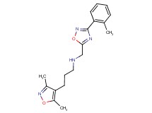 3-(3,5-dimethylisoxazol-4-yl)-N-{[3-(2-methylphenyl)-1,2,4-oxadiazol-5-yl]methyl}propan-1-amine