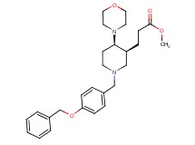methyl 3-[(3S*,4R*)-1-[4-(benzyloxy)benzyl]-4-(4-morpholinyl)-3-piperidinyl]propanoate