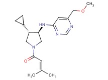 N-[(3R*,4S*)-4-cyclopropyl-1-(3-methyl-2-butenoyl)-3-pyrrolidinyl]-6-(methoxymethyl)-4-pyrimidinamine